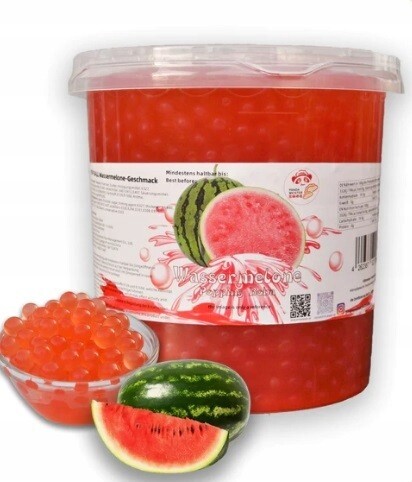 Arbuz Bubble Tea kuličky- popping boba 3 kg Kaviár na čaj a dezerty
