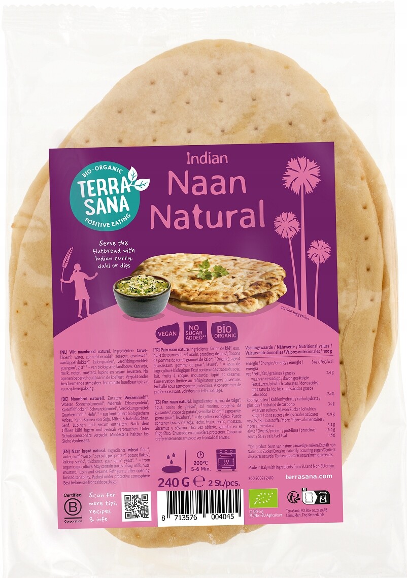 Chléb Naan Bio 240 g Terrasana