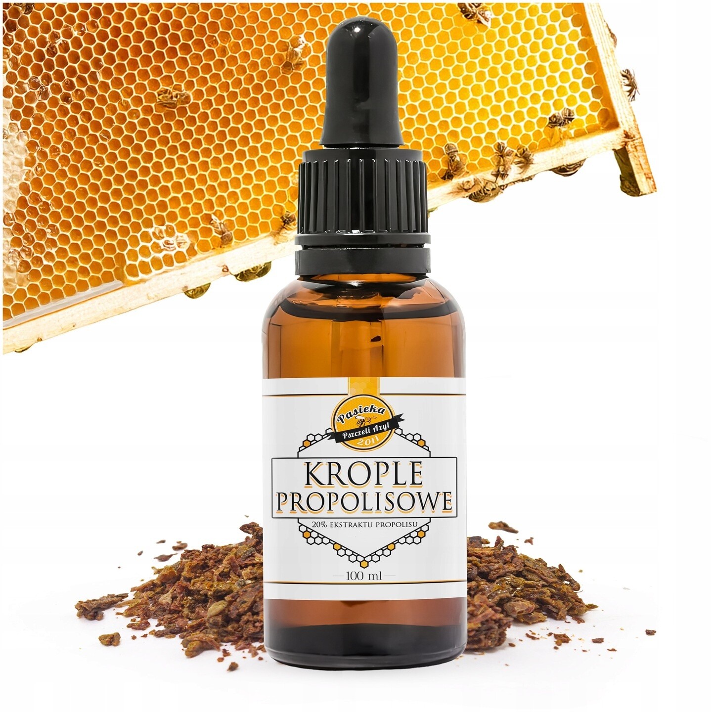 Propolis Kapky Propolisové Včelí produkt 100% Sada 2 kusů x 100 ml