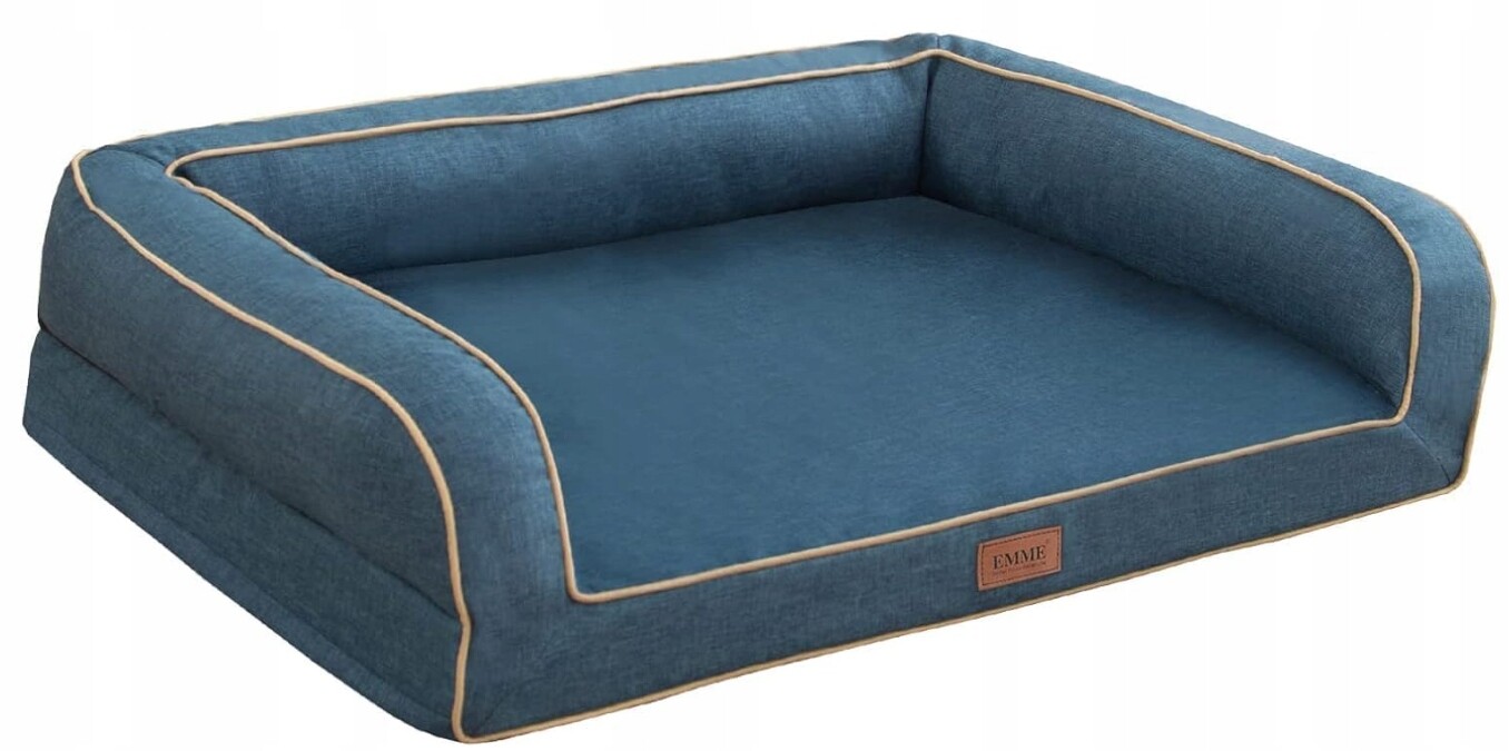 Pelíšek Pro Psa Emme Ortopedické Voděodolné Lněné 91,5 x 71 x 23 cm