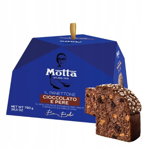 Motta Panettone Cioccolato Pere – italská čokoládová bábovka s hruškou 750 g
