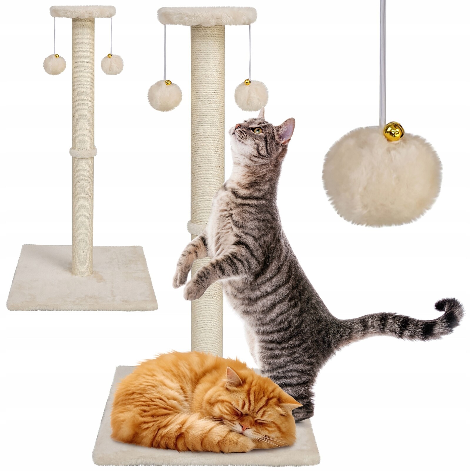 Škrabadlo Pro Kočky Věž Sloupek Stromek S Pelíškem A Hračkou Kuličky