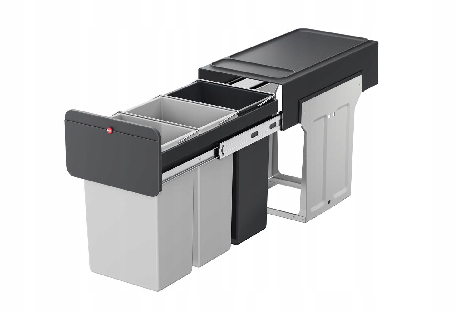Odpadkový koš do kuchyně na tříděný odpad Hailo EcoLine 3x10L, výsuvný