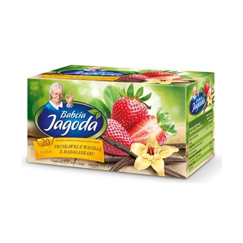 13X Babcia Jagoda Jahoda Vanilka Čaj Ovocný 20 sáčků