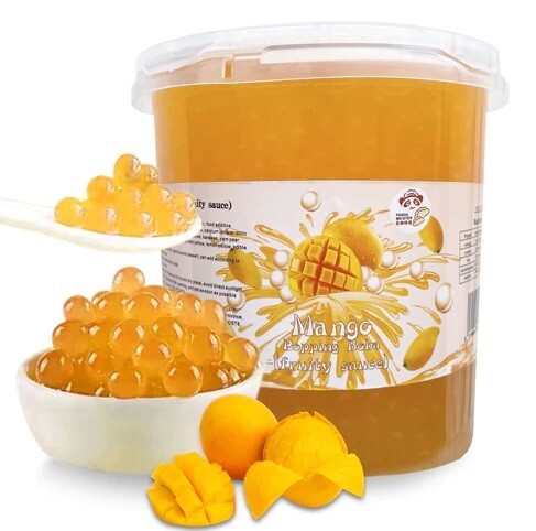 Mango Bubble Tea kuličky popping boba 3 kg Kaviár na čaj a dezerty
