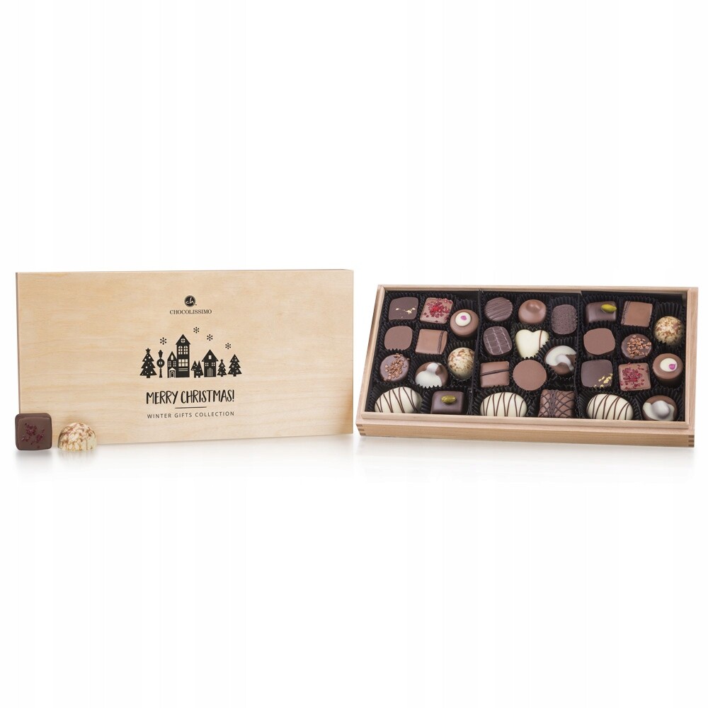 Vánoční sada 30 pralinek Premiere Maxi, bez alkoholu, ručně vyrobených