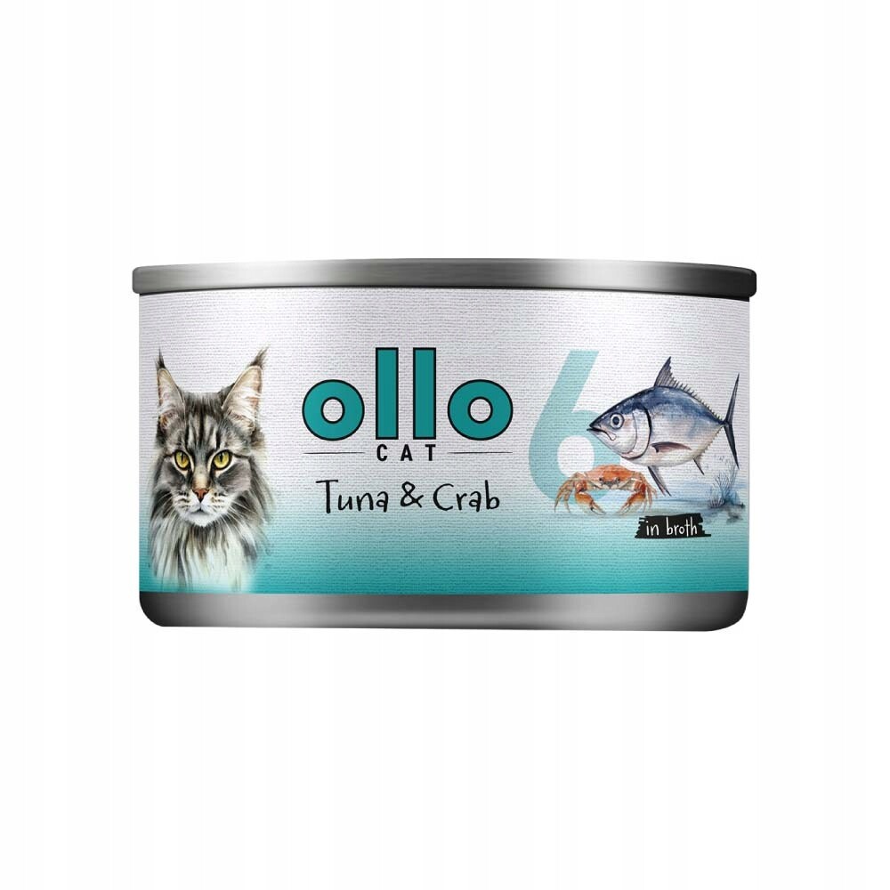 Ollo Cat č. 6 Tuňák a Krab – krmivo pro kočky 12x70 g
