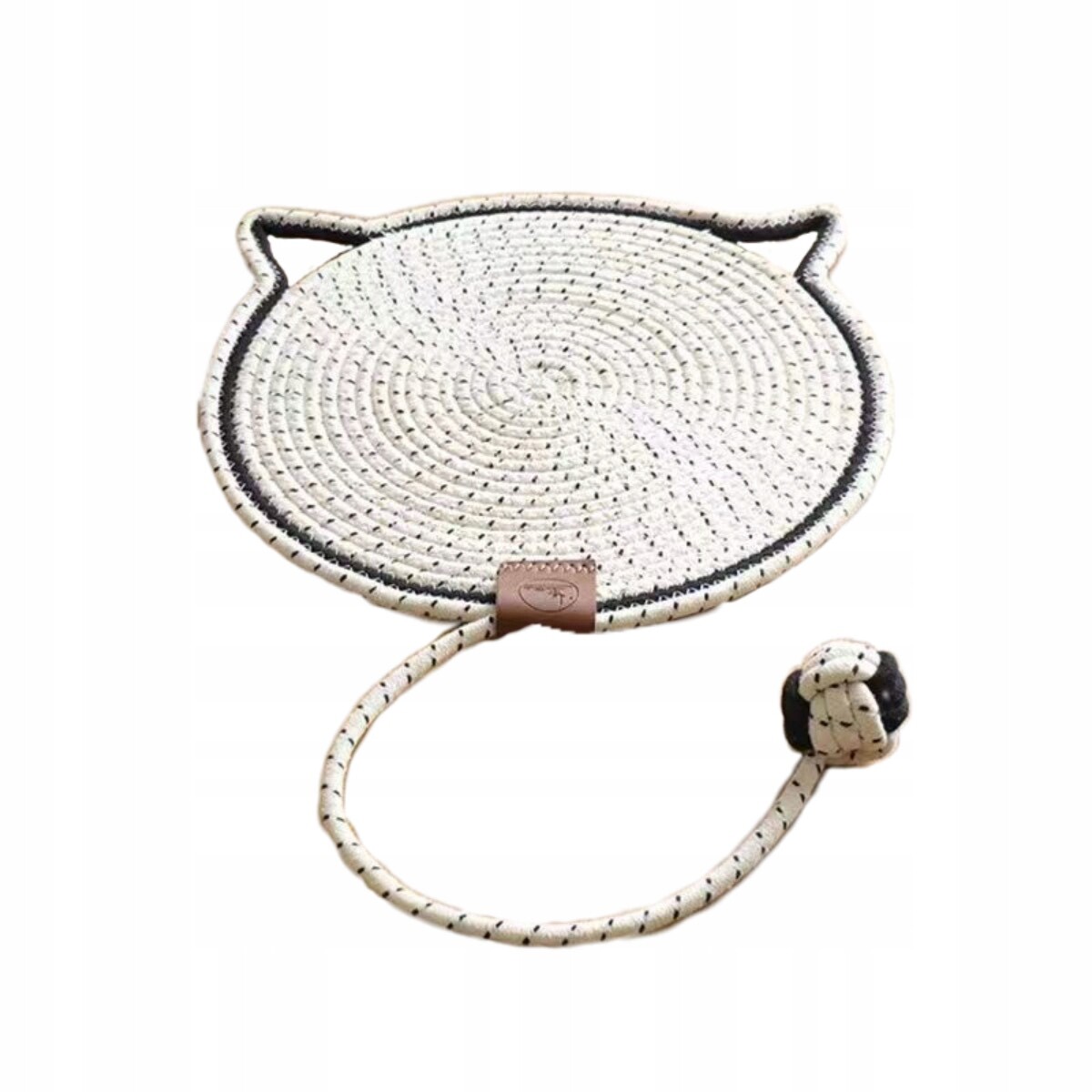 Drapak Pro Kočky Hračka Sisalová Podložka S Lankem S Míčem Kompaktní Bílá 50 CM