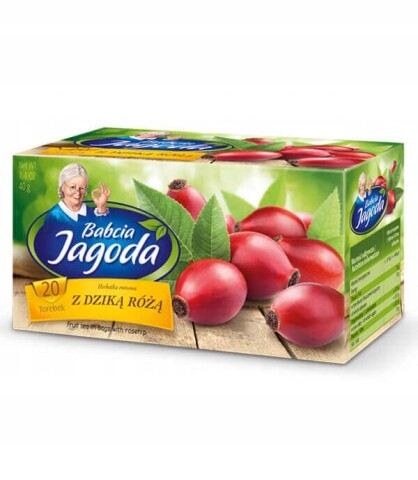 13X Zdravý ovocný čaj Šípková Růže Přírodní 20T Babcia Jagoda