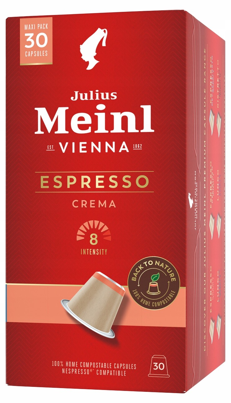 Káva. Kapsle Julius Meinl Espresso Crema 30 ks Dovoz z Rakouska.