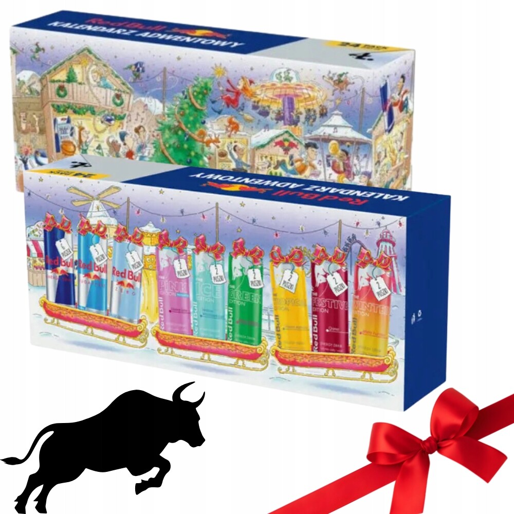 Red Bull Adventní Kalendář 2025 24 Plechovky Limitované Svátky 2025 Nápoj