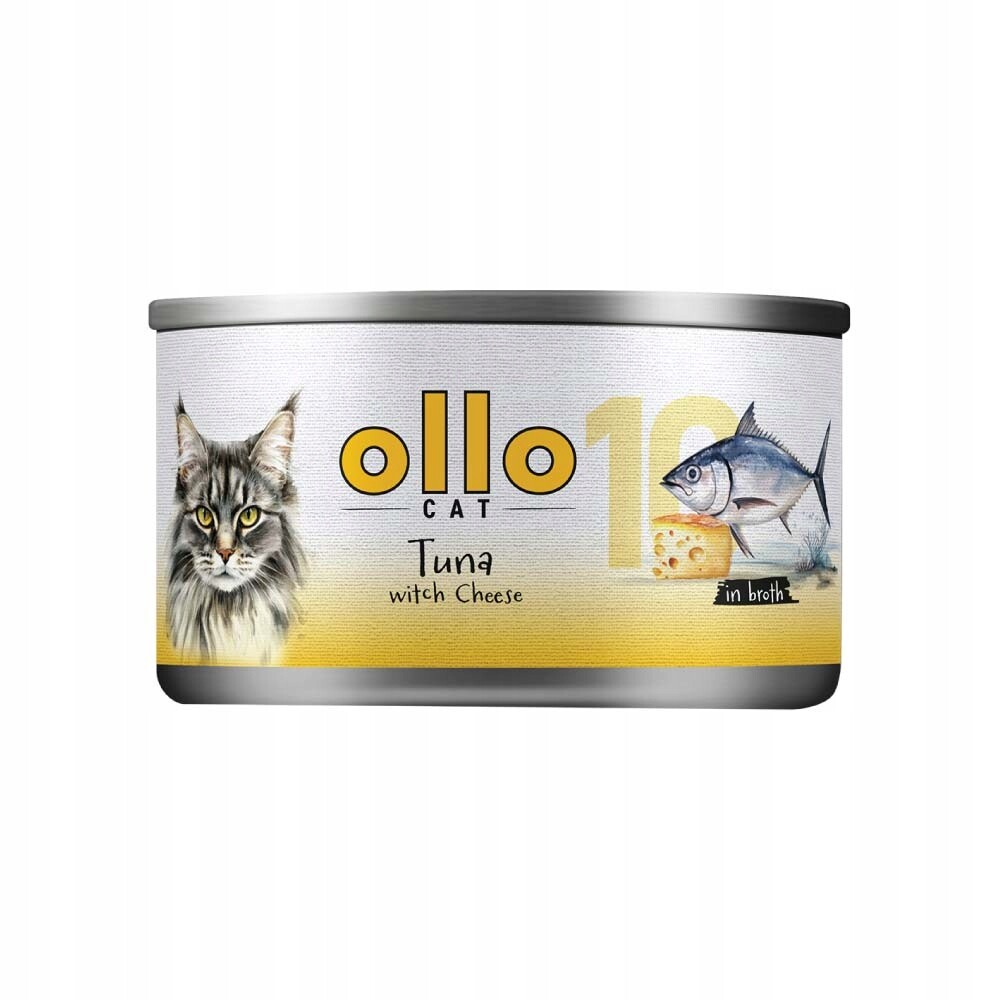Ollo Cat č. 10 Tuňák se sýrem – krmivo pro kočky 12x70 g