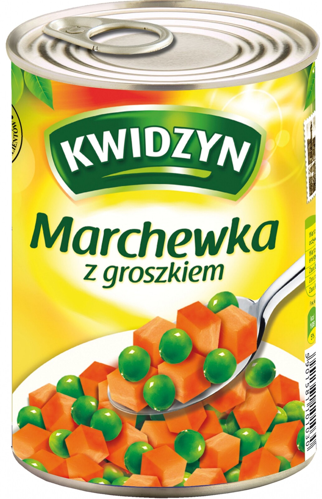 Kwidzyn Mrkev s hráškem, plechovka 400 g