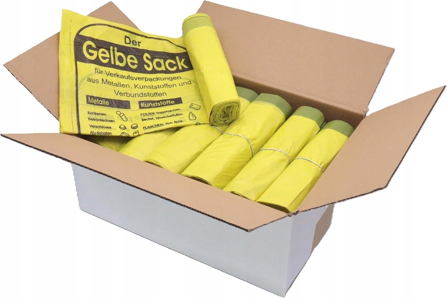 20 rolí žlutých sáčků v krabičce (260 kusů)