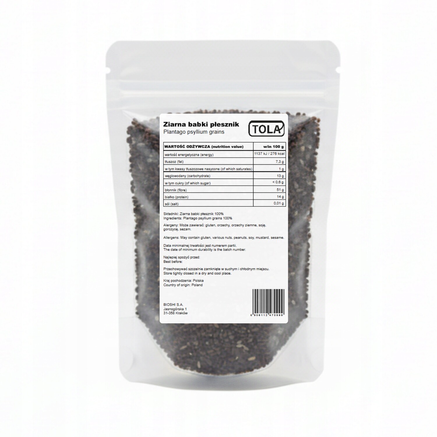 Psyllium semena (psylium) 5 kg – přírodní, vysoká kvalita Tola