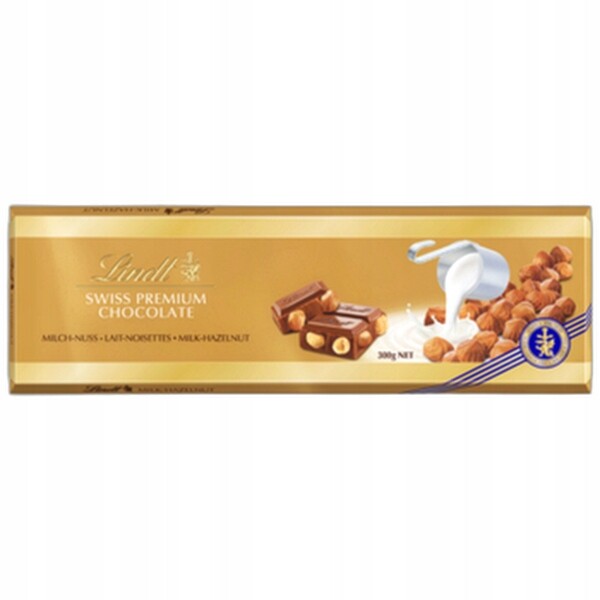 Čokoláda Lindt Gold s lískovými oříšky 300 g
