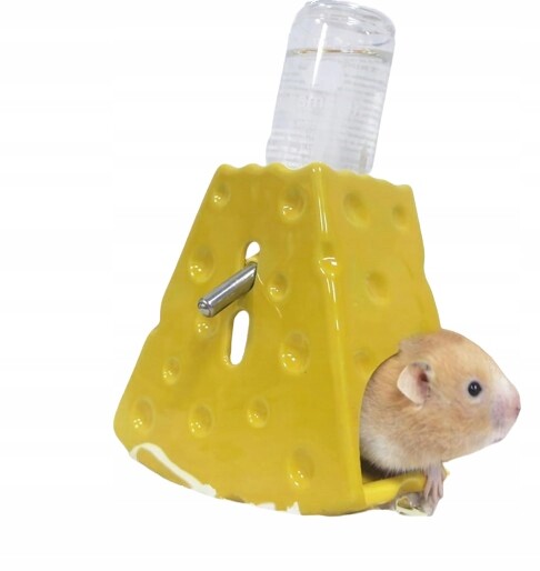 2 V 1 Kuličkové Krmítko A Úkryt Na Vodu Pro Křečka Hlodavce 125 ML Keramika