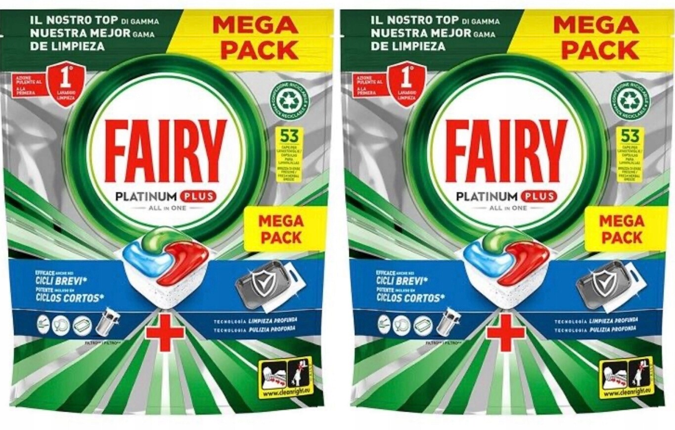 Fairy Platinum Plus 100 6 Bonus Kapsle do myčky Tablety All in One