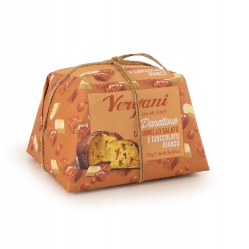 Vergani Panettone Caramello Salato – italská bábovka s karamelem 750 g