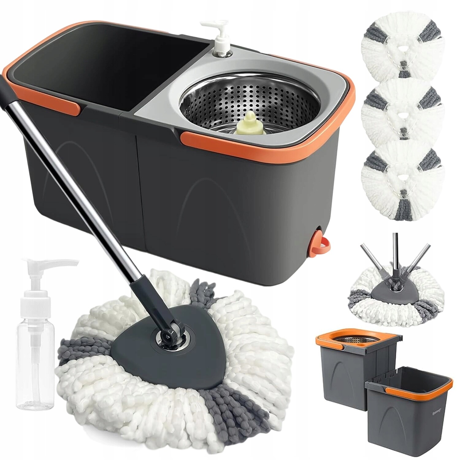 Rotační Mop 360 Spin Turbo 2v1 3 Vložky Z Mikrovlákna