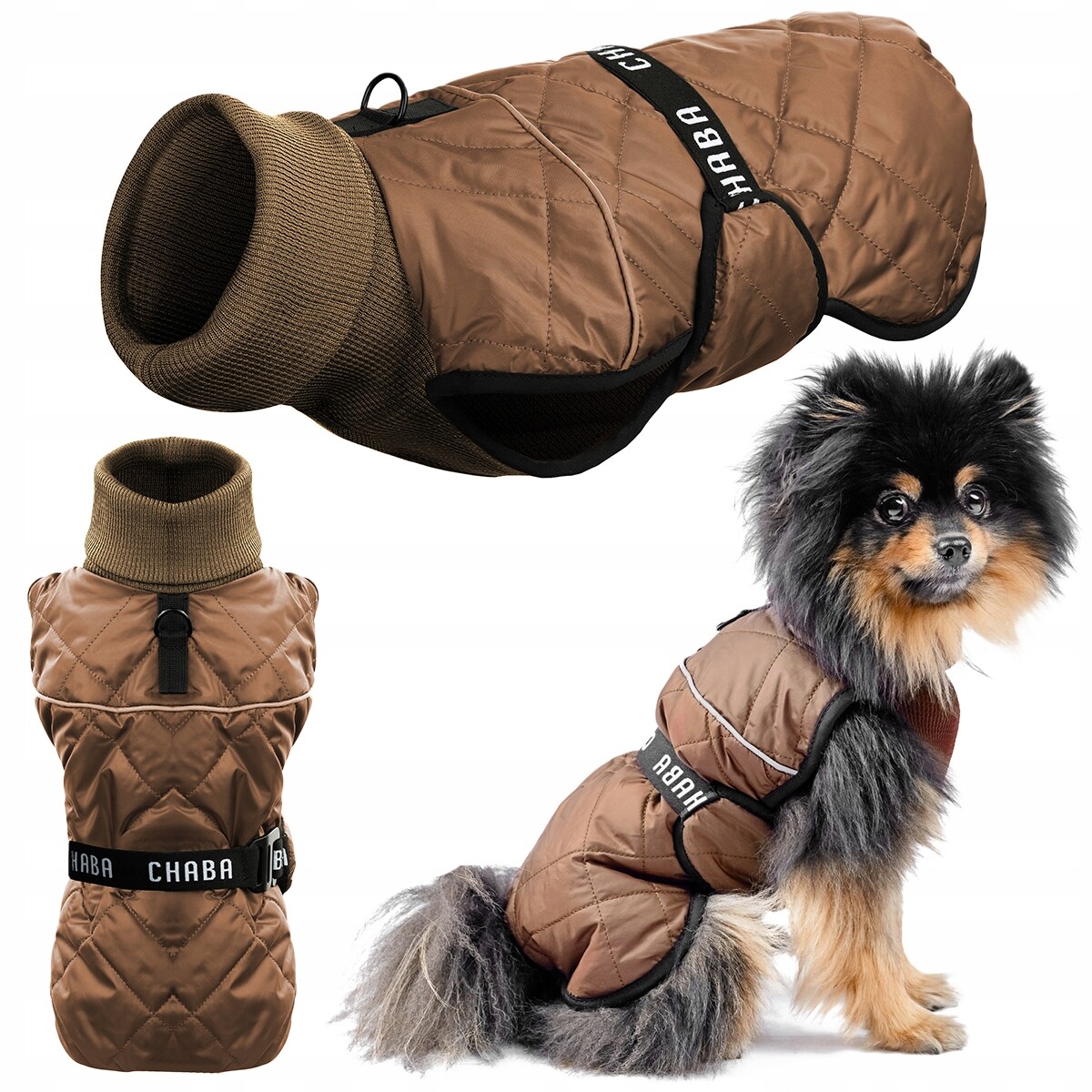 Zimní kabátek pro psa Vogue Teplá bunda, oblečení pro psa, velikost Xs, béžová barva