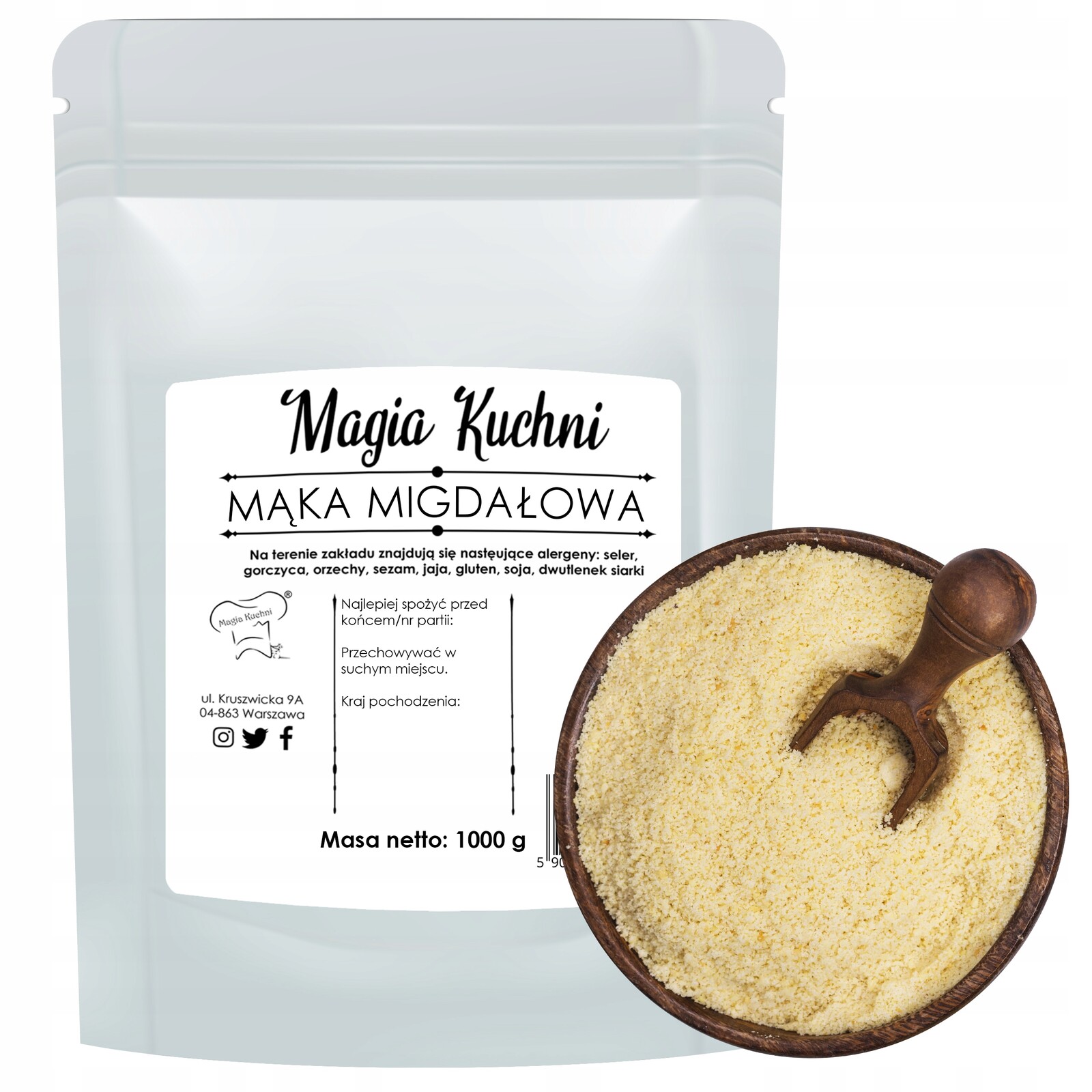 Mandlová Mouka 1 kg mleté mandle Blanšírované