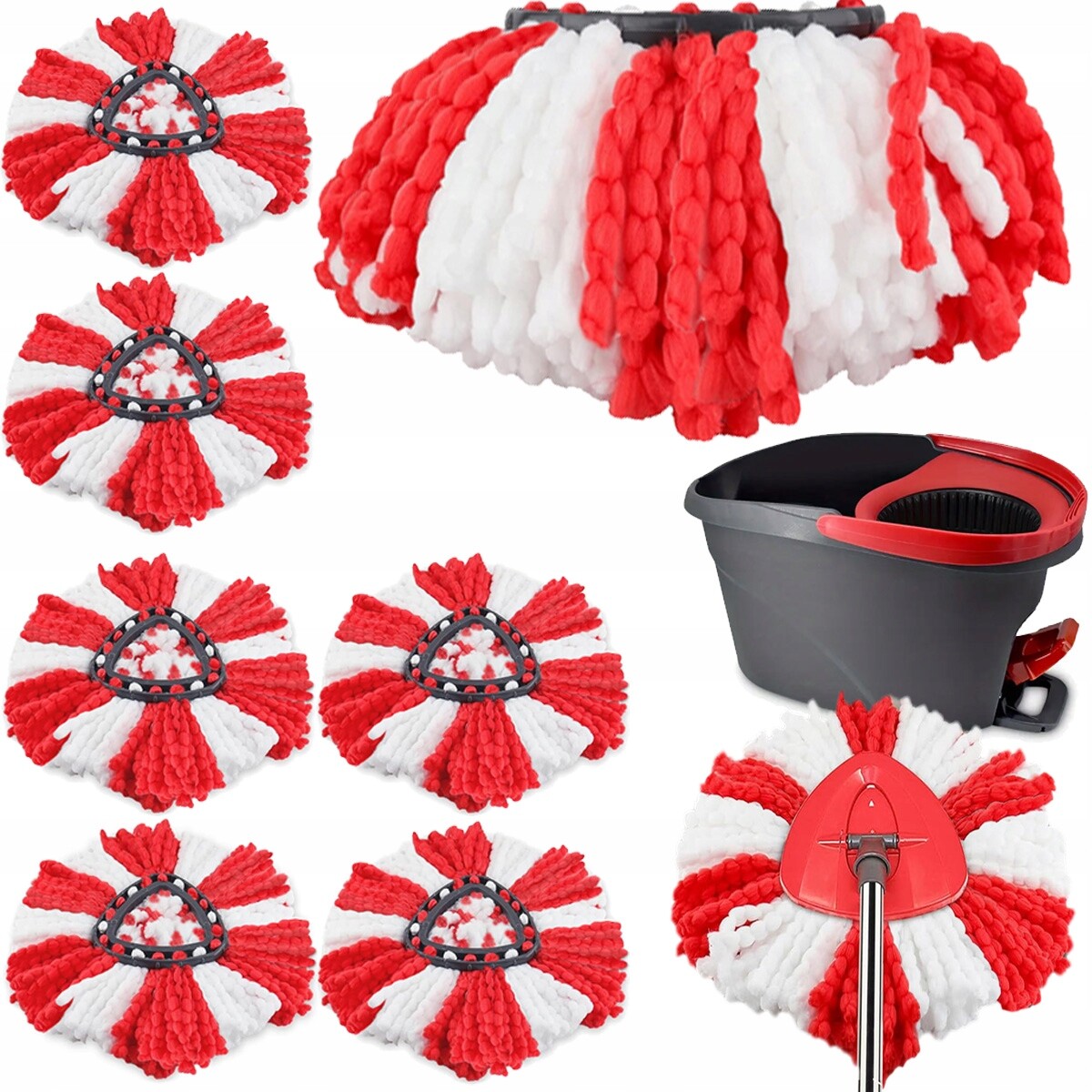 Náplně do rotačního mopu Vileda Turbo Koncovky Absorpční vložka Náhradní náplň 6 ks