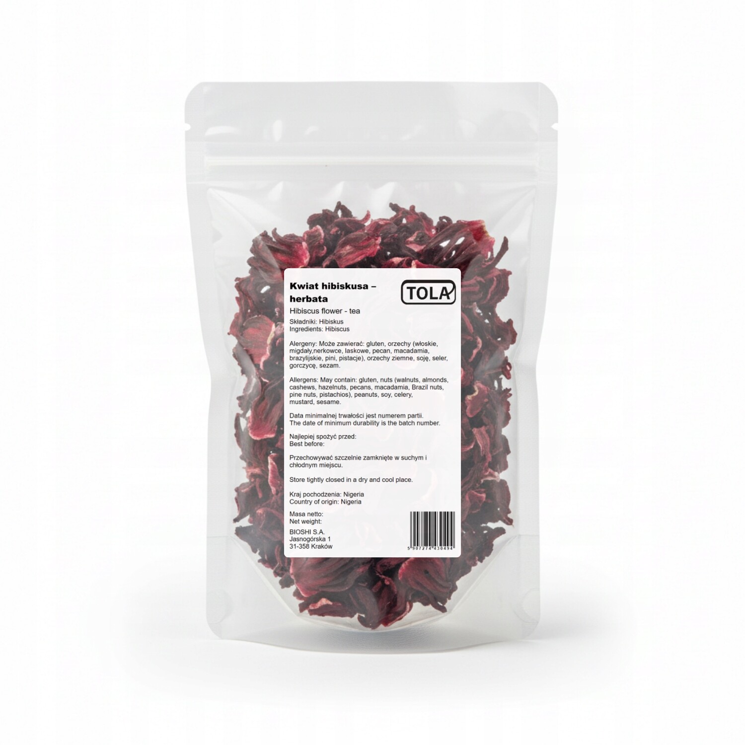 Hibiskus (čaj z ibišku) 10 kg – vysoká kvalita Tola