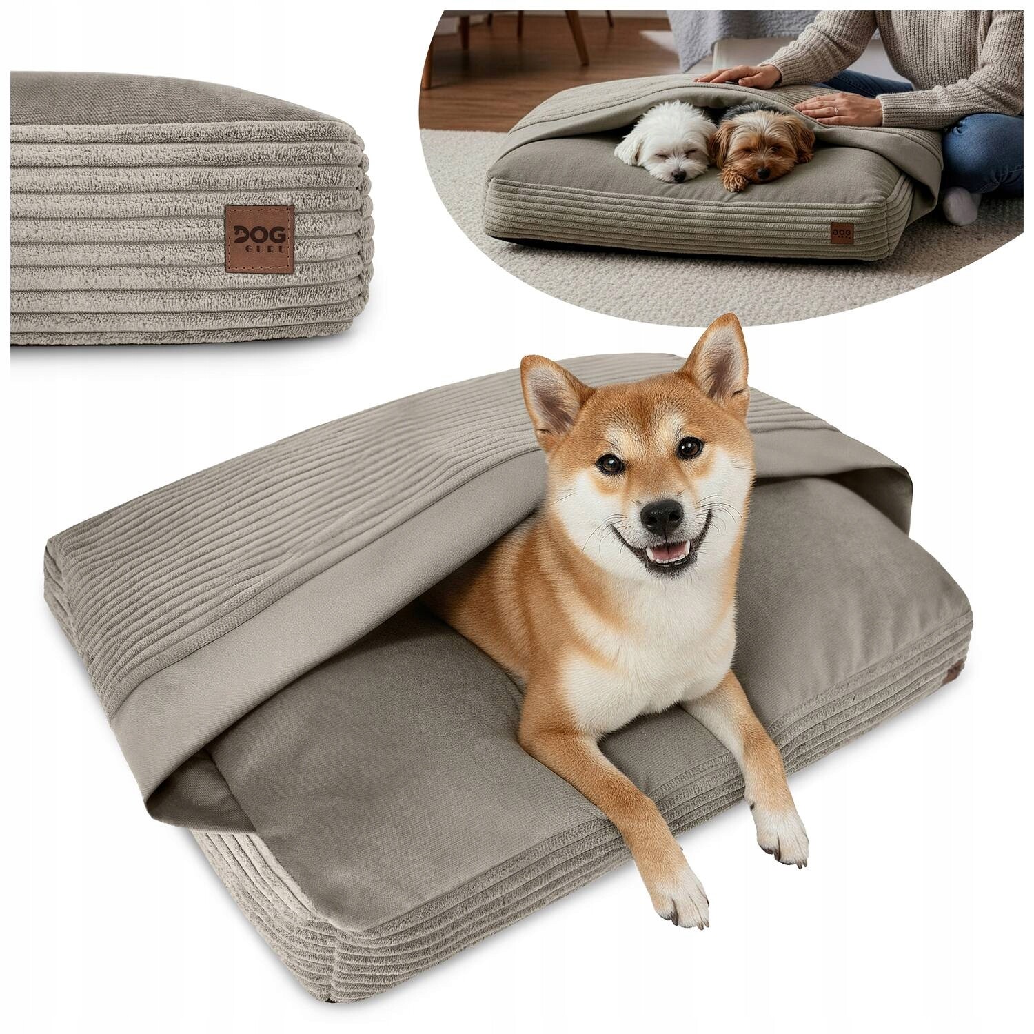 Pelíšek Norka Pro Psa Kočku 70x50 CM S Prémiovým Potahem Polské Béžové