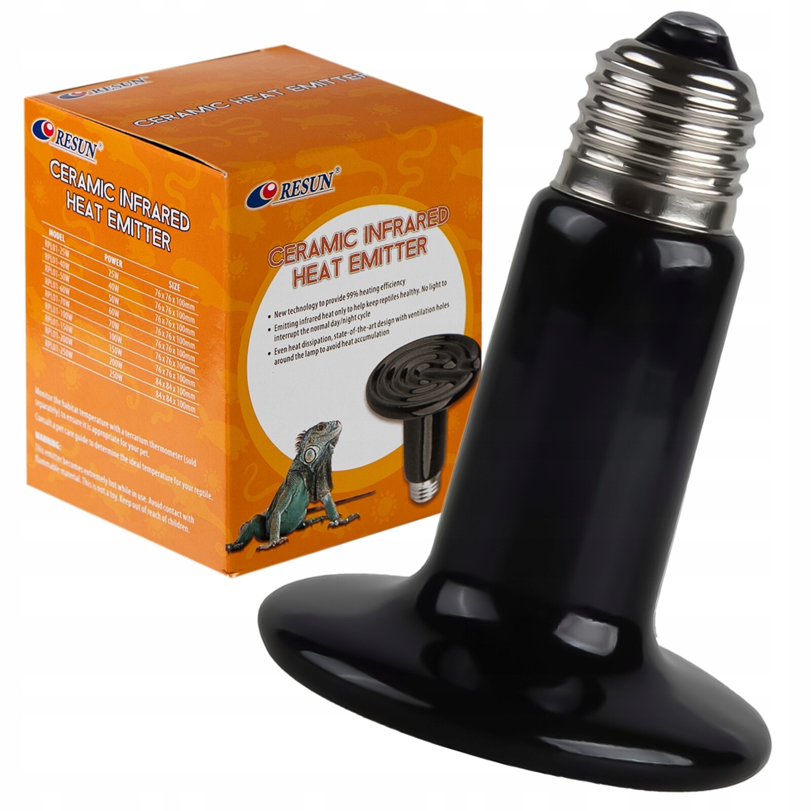 Resun Keramická infračervená žárovka 60W infrazářič