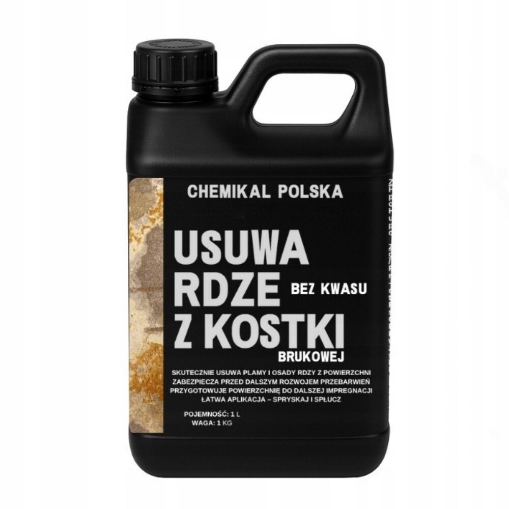 Odstranění rzi z dlažebních kostek 1 l Čisticí prostředek připravený k použití