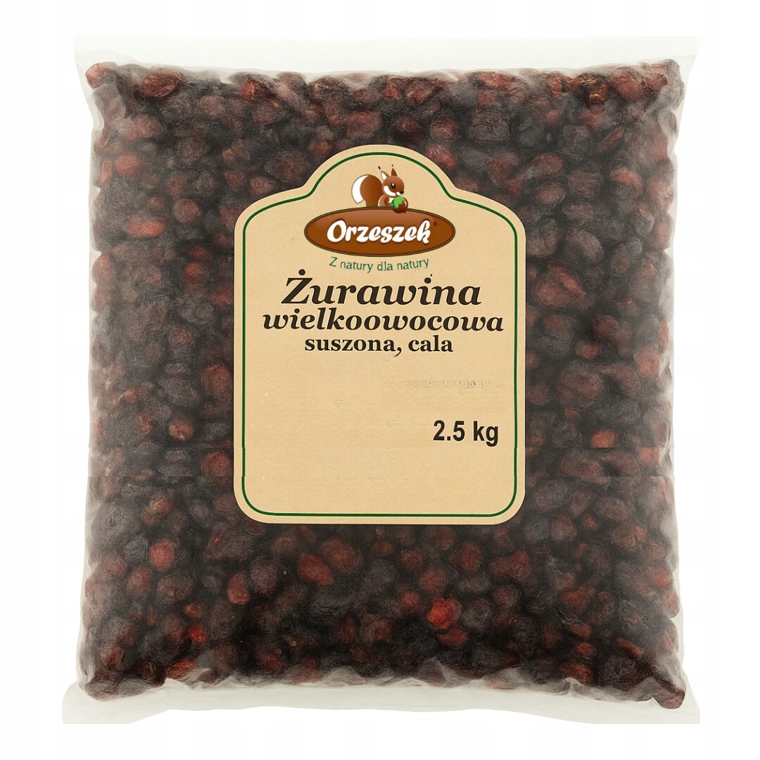 Brusinky velkoplodé, sušené, celé 2,5 kg Orzeszek