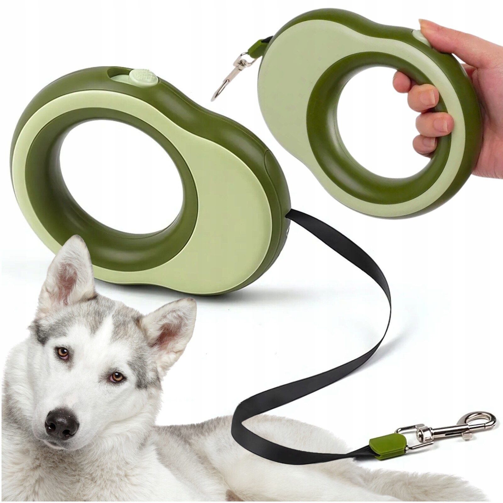 Vodítko Pro Psa Svinovací Páska Náramek Blokování Svítilna 3.5 M