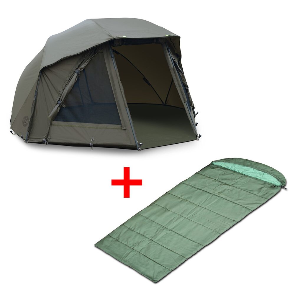 Chyť a pusť Přístřešek Brolly Thunder + Suretti Spací pytel Expert