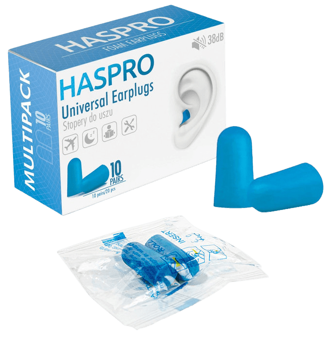 HASPRO Multi10 Špunty do uší, modré 20 ks