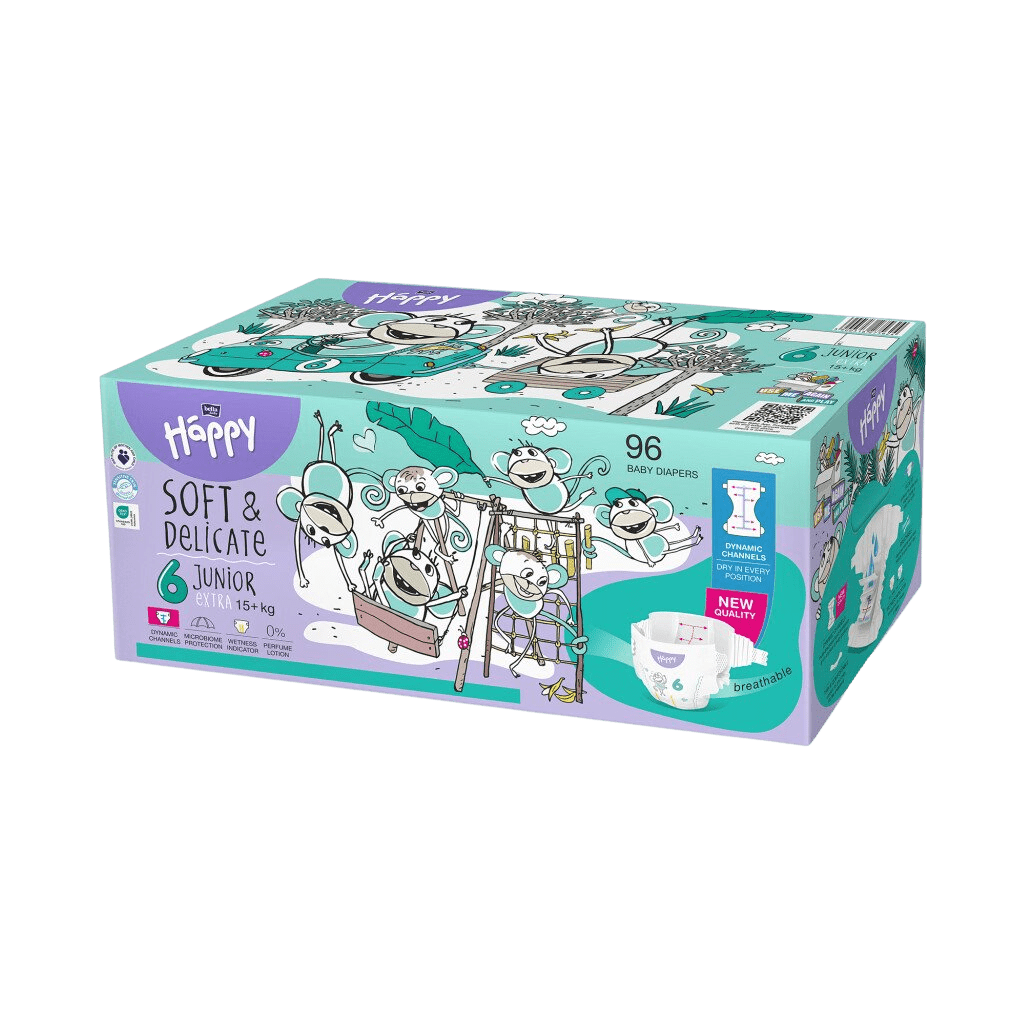 BELLA Baby Happy Soft & Delicate vel. 6 (15+ kg) 2 x 48 ks