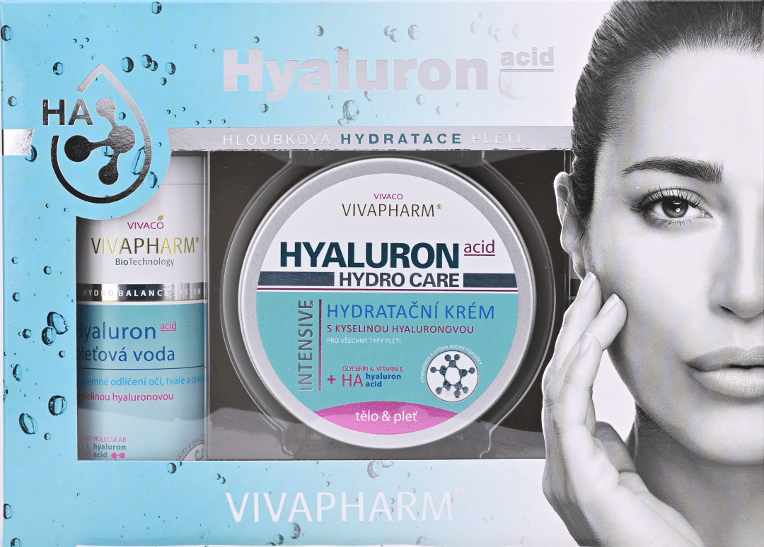 VIVACO Dárková kazeta kosmetiky s kyselinou hyaluronovou