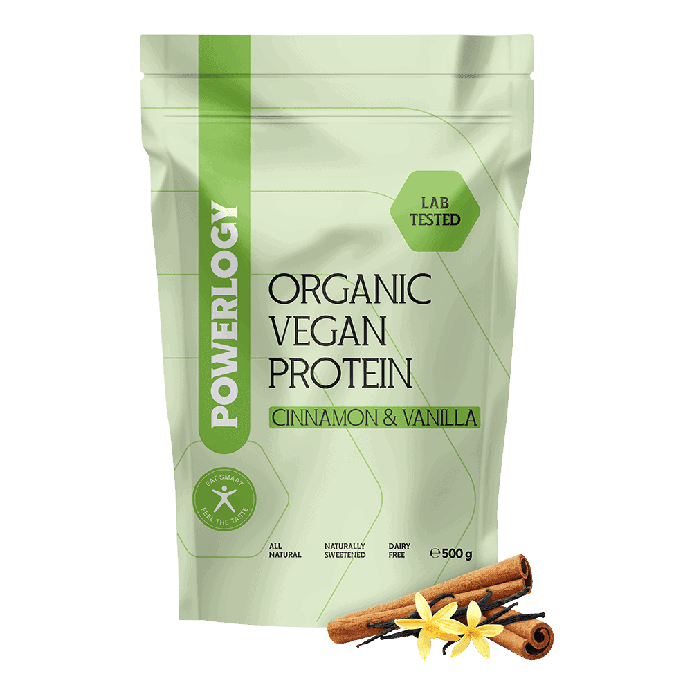 POWERLOGY Organic Vegan Protein Cinnamon and Vanilla 500 g