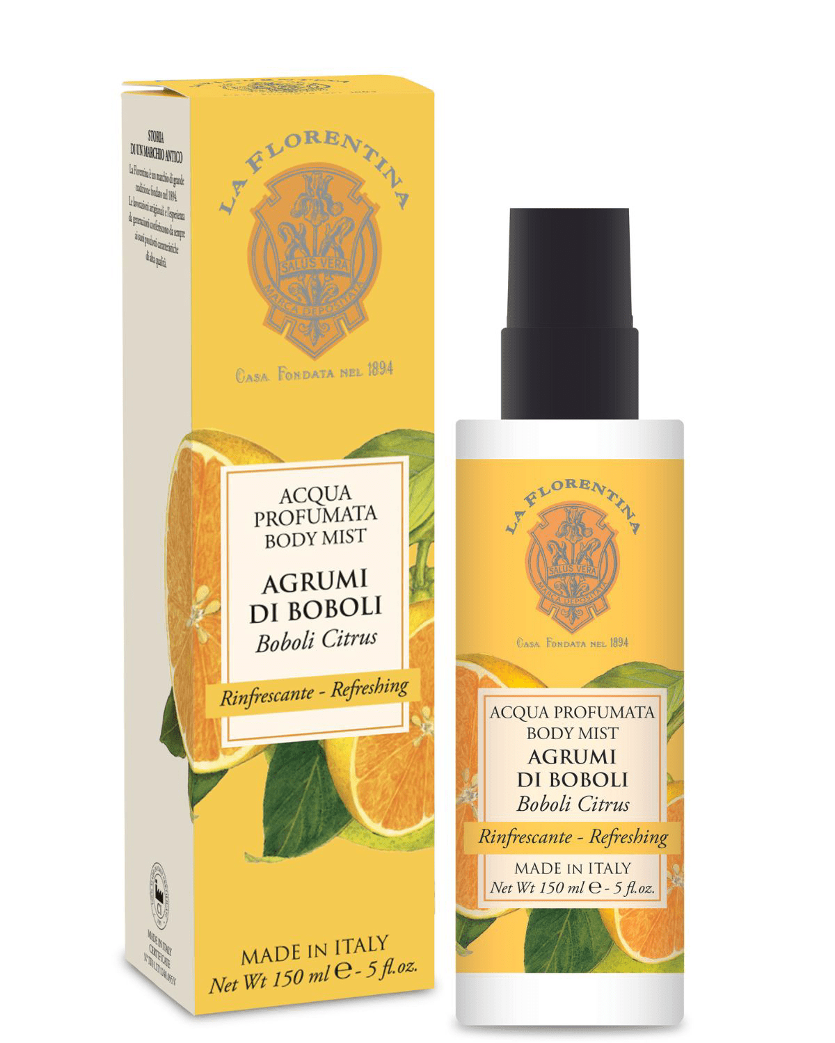 LA FLORENTINA Parfémovaná tělová voda Agrumi di Boboli 150 ml