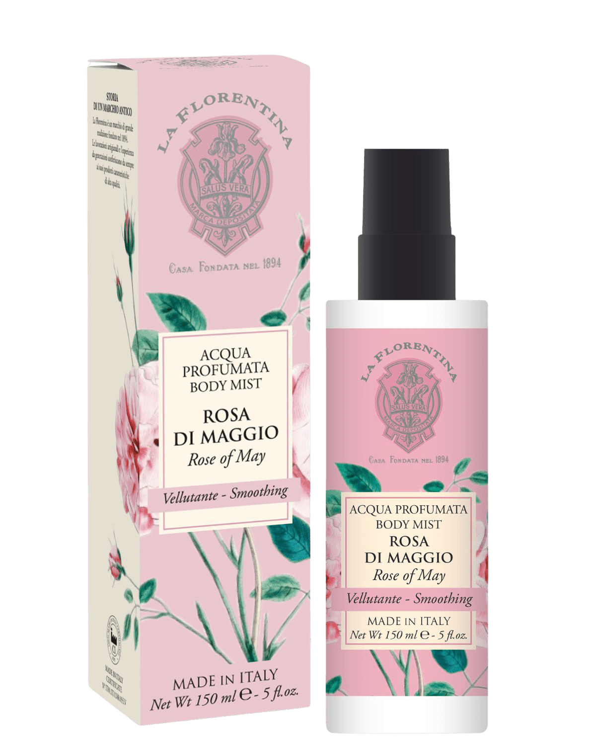 LA FLORENTINA Parfémovaná tělová voda, Rosa di Maggio 150 ml