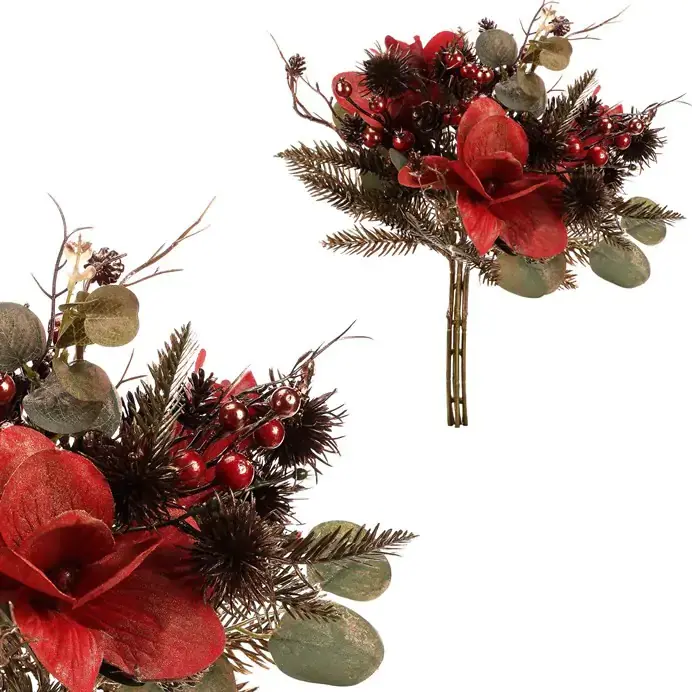 Autronic Umělá vánoční kytice UKB201 - pozlacená
