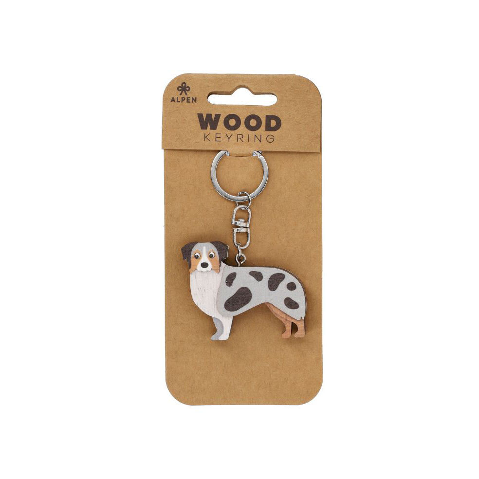 Dřevěný přívěsek Australský ovčák