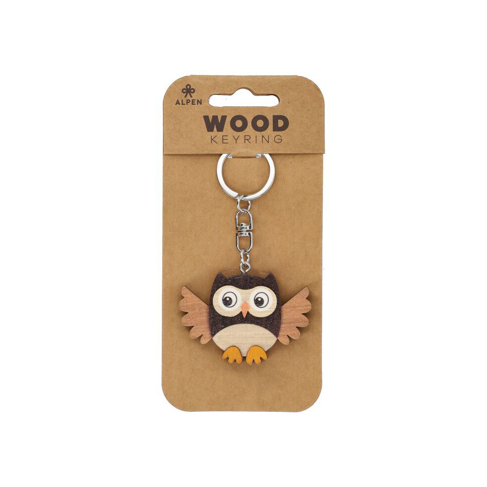 Dřevěný přívěsek Sova létá