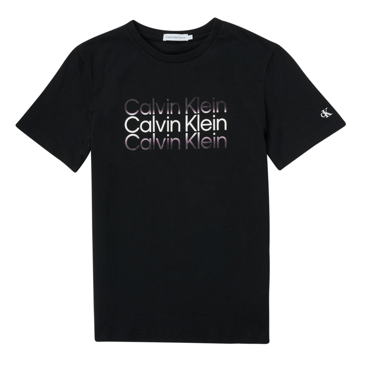 Calvin Klein Jeans  INSTITUTIONAL CUT OFF  LOGO  T-SHIRT  Černá