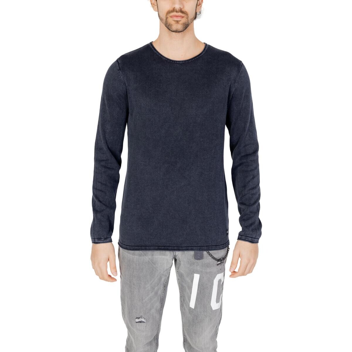 Jack & Jones  Jjeleo Knit Crew Neck Noos 12174001  Modrá
