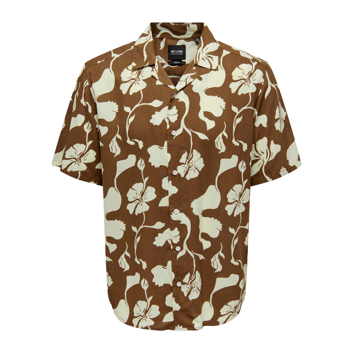 Only & Sons   ONSDASH LIFE REG VISC AOP SS SHIRT NOOS - 22024907  Hnědá