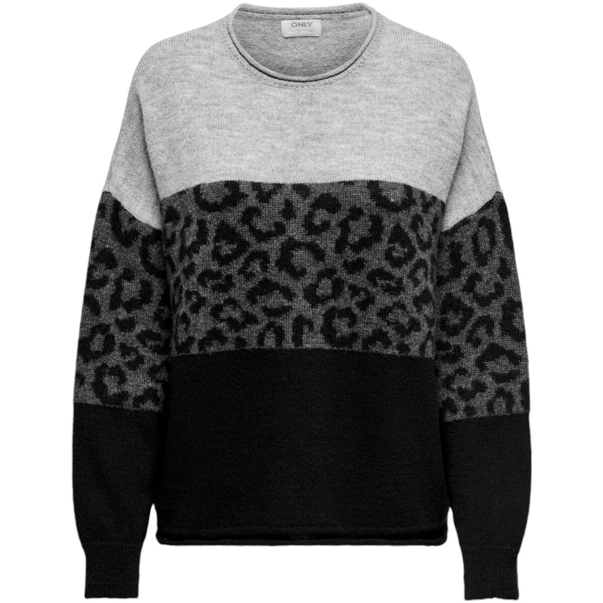 Only  Onljade Animal Ls O-Neck Noos Knt 15294969  Šedá