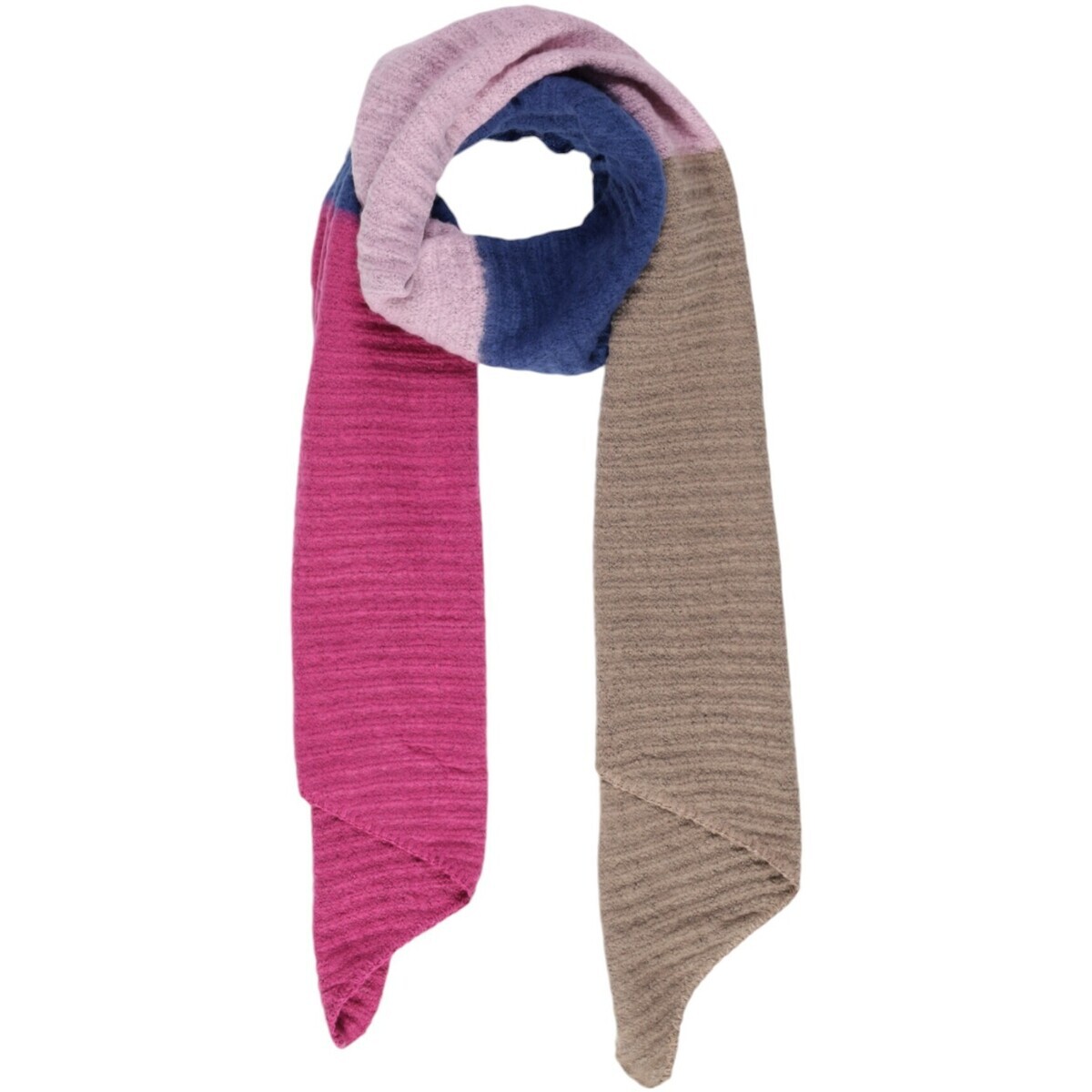 Pieces  PCPYRON STRUCTUR NEW BLOCK LONG SCARF 17143900  Modrá