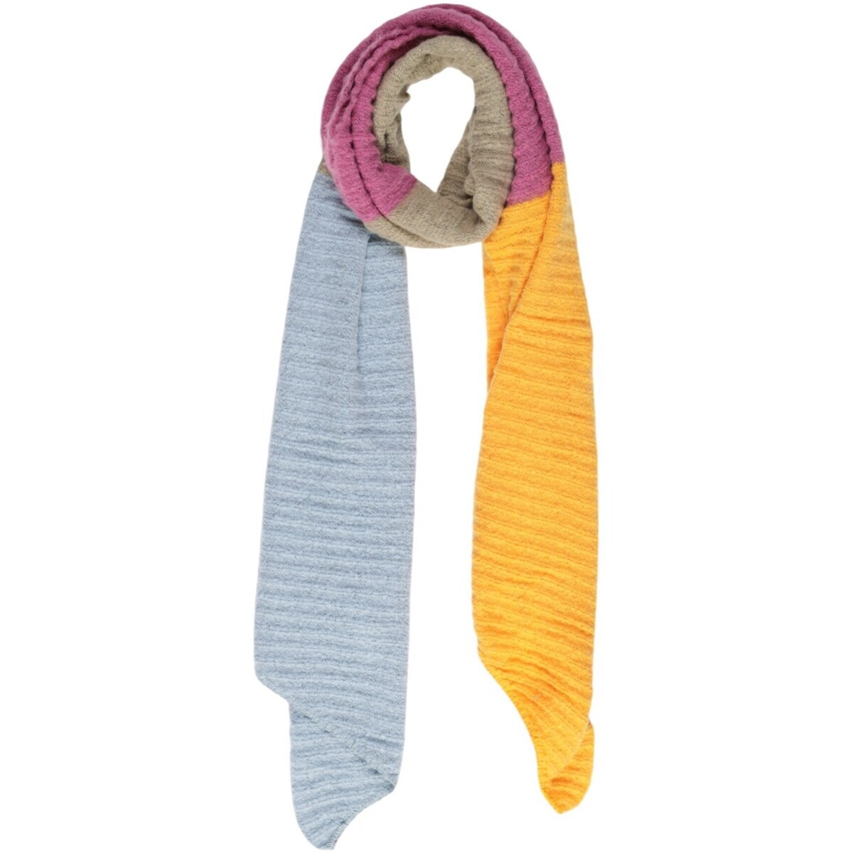 Pieces  PCPYRON STRUCTUR NEW BLOCK LONG SCARF 17143900  Žlutá