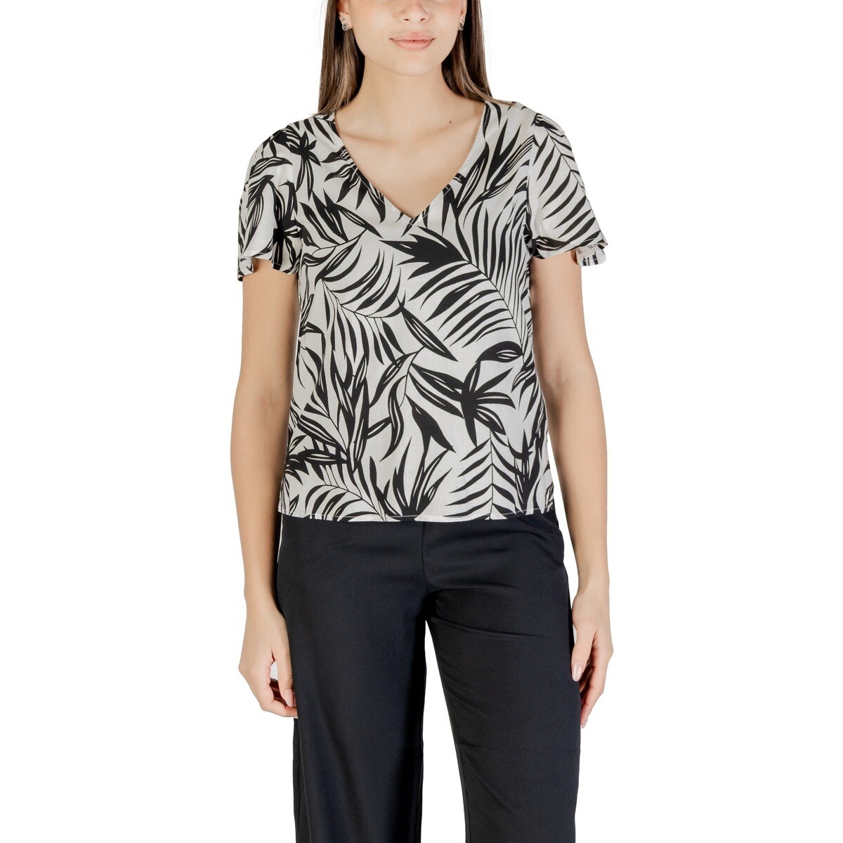 Vero Moda  Vmeasy Joy V-Neck Ss Wvn Ga 10307987  Bílá